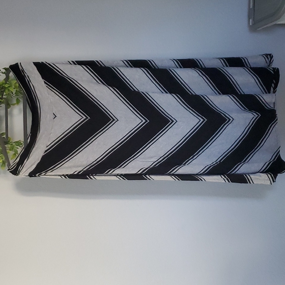 Black and Grey Maxi Skirt